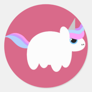 Sticker Rond Unicorne