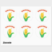 Sticker Rond Unicorne (Feuille)