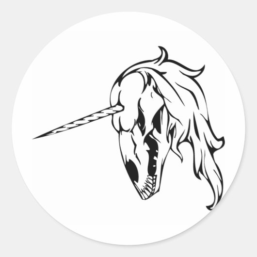 Sticker Rond Unicorne (Devant)