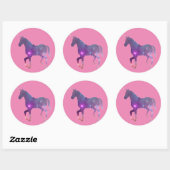 Sticker Rond Unicorne (Feuille)