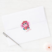 Sticker Rond Unicorne 1ère Saint Valentin (Enveloppe)