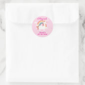 Sticker Rond Unicorne arc-en-ciel (Sac)