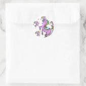 Sticker Rond Unicorne arc-en-ciel (Sac)