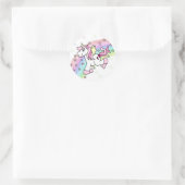 Sticker Rond Unicorne arc-en-ciel (Sac)