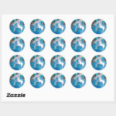 Sticker Rond Unicorne arc-en-ciel (Feuille)