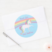 Sticker Rond Unicorne arc-en-ciel (Enveloppe)