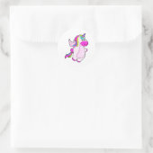 Sticker Rond Unicorne au vol (Sac)