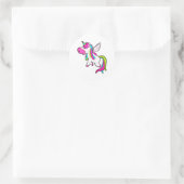 Sticker Rond Unicorne avec ailes (Sac)