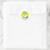 Sticker Rond Unicorne avec Cloud et Soleil (Sac)