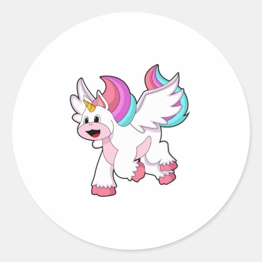 Sticker Rond Unicorne avec Wing.PNG (Devant)