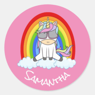 Sticker Rond Unicorne Extraordinaire
