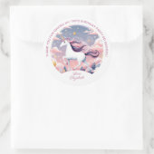 Sticker Rond Unicorne fête d'anniversaire (Sac)
