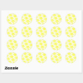 Sticker Rond Unicorne Jaune (Feuille)