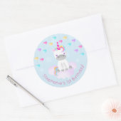 Sticker Rond Unicorne magique (Enveloppe)