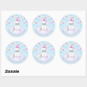 Sticker Rond Unicorne magique (Feuille)