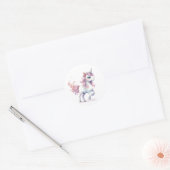 Sticker Rond Unicorne majestueuse avec Mane (Enveloppe)
