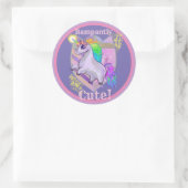 Sticker Rond Unicorne mignonne (Sac)