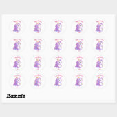Sticker Rond Unicorne Whimsical Anniversaire (Feuille)