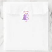 Sticker Rond Unicorne Whimsical Anniversaire (Sac)