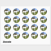 Sticker Rond Unicornes (Feuille)