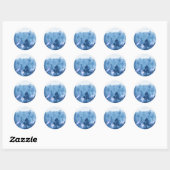 Sticker Rond Unicornes dans le brouillard (Feuille)