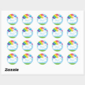 Sticker Rond Unicorns & Rainbows Fête d'anniversaire de l'enfan (Feuille)