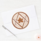 Sticker Rond Unicursal or rose (Enveloppe)