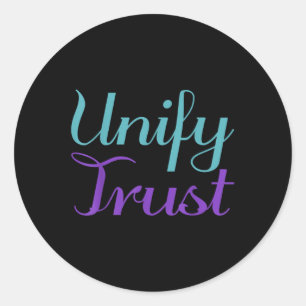Sticker Rond Unifier la confiance, la sensibilisation à la sant