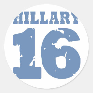 STICKER ROND UNIFORME DE HILLARY 2016 AFFLIGÉ - .PNG