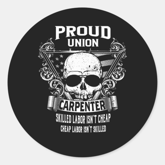 Sticker Rond Union Carpenter (Devant)