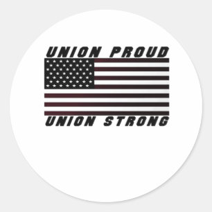 Sticker Rond Union Fière - Union forte classique