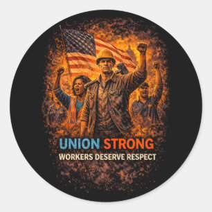 Sticker Rond Union forte en hausse