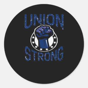 Sticker Rond Union forte - Le premier se tient ensemble Syndica