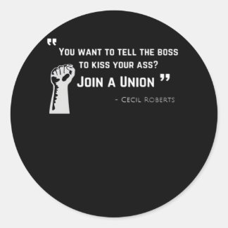 Sticker Rond Union forte - Tendance syndicale des travailleurs