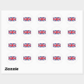 Sticker Rond Union Jack (Feuille)