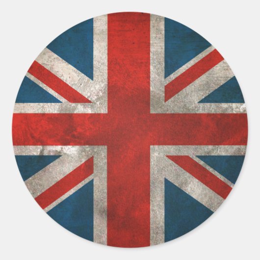 Sticker Rond Union Jack britannique (Devant)