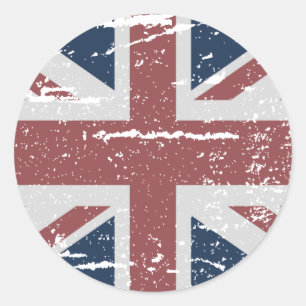 STICKER ROND UNION JACK BRITANNIQUE