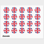 Sticker Rond Union Jack London ~ Drapeau britannique (Feuille)