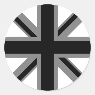Sticker Rond Union Jack noire
