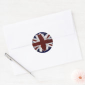 Sticker Rond Union Jack patriotique, drapeau de l'Union britann (Enveloppe)