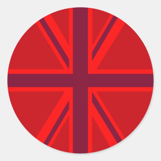 Sticker Rond Union Jack rouge (Devant)