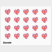 Sticker Rond Union Jack Royal Heart (Feuille)