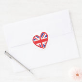 Sticker Rond Union Jack Royal Heart (Enveloppe)