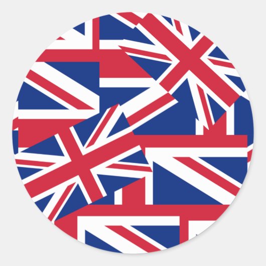 Sticker Rond Union Jacks Galore (Devant)