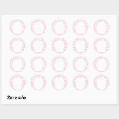 Sticker Rond Unique Moderne Minimaliste Simple (Feuille)