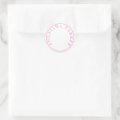 Sticker Rond Unique Moderne Minimaliste Simple (Sac)