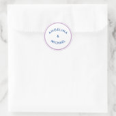 Sticker Rond Unique Moderne Minimaliste Simple (Sac)