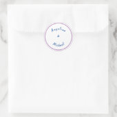Sticker Rond Unique Moderne Minimaliste Simple (Sac)