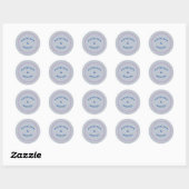 Sticker Rond Unique Moderne Minimaliste Simple (Feuille)