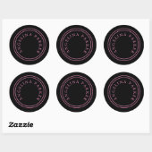 Sticker Rond Unique Moderne Minimaliste Simple (Feuille)